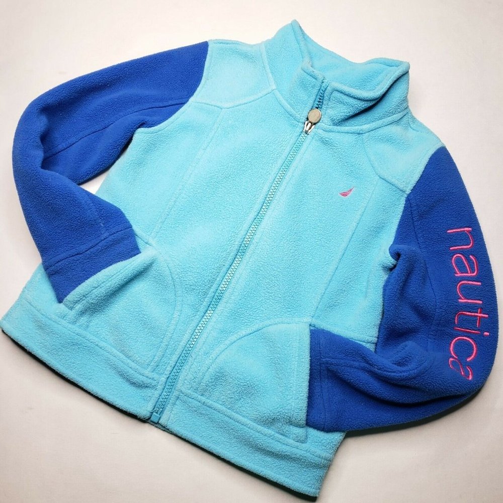 Nautica Size 6/7 M Spell Out Full Zip Up Jacket